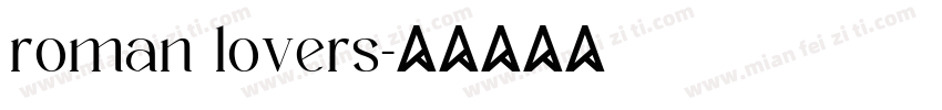 roman lovers字体转换